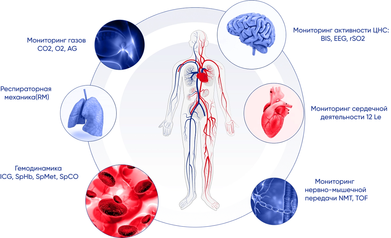 Мониторинг всех жизненно важных органов